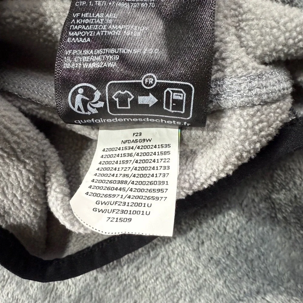 The‎ North Face Canyonlands 1/2 Zip Pullover Mens Grey Fleece NF0A5G9W Size L
